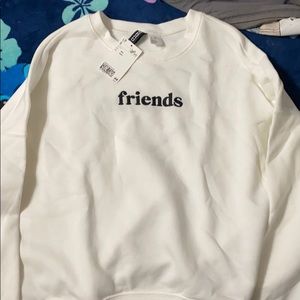 White friends crewneck
